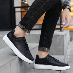 2022 Classic Oxfords Leather Men's Shoes Lace Up Breathable Formal Office for Man Big Size 39-44 Flats Casual Shoes Men *